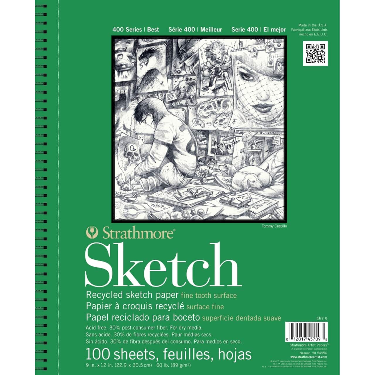 Strathmore&#xAE; 400 Series Recycled Sketch Paper Pad, 9&#x22; x 12&#x22;